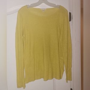 Eileen Fisher Yellow Organic Linen Top